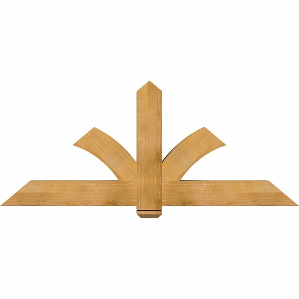 Ekena Millwork Redmond Rough Sawn Timber Gable Bracket, Western Red Cedar, 72"W x 30"H x 6"D x 6"F, 10/12 Pitch GBW072X30X0606RED00RWR - main